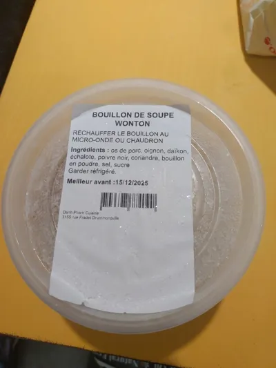 Bouillon de soupe wonton